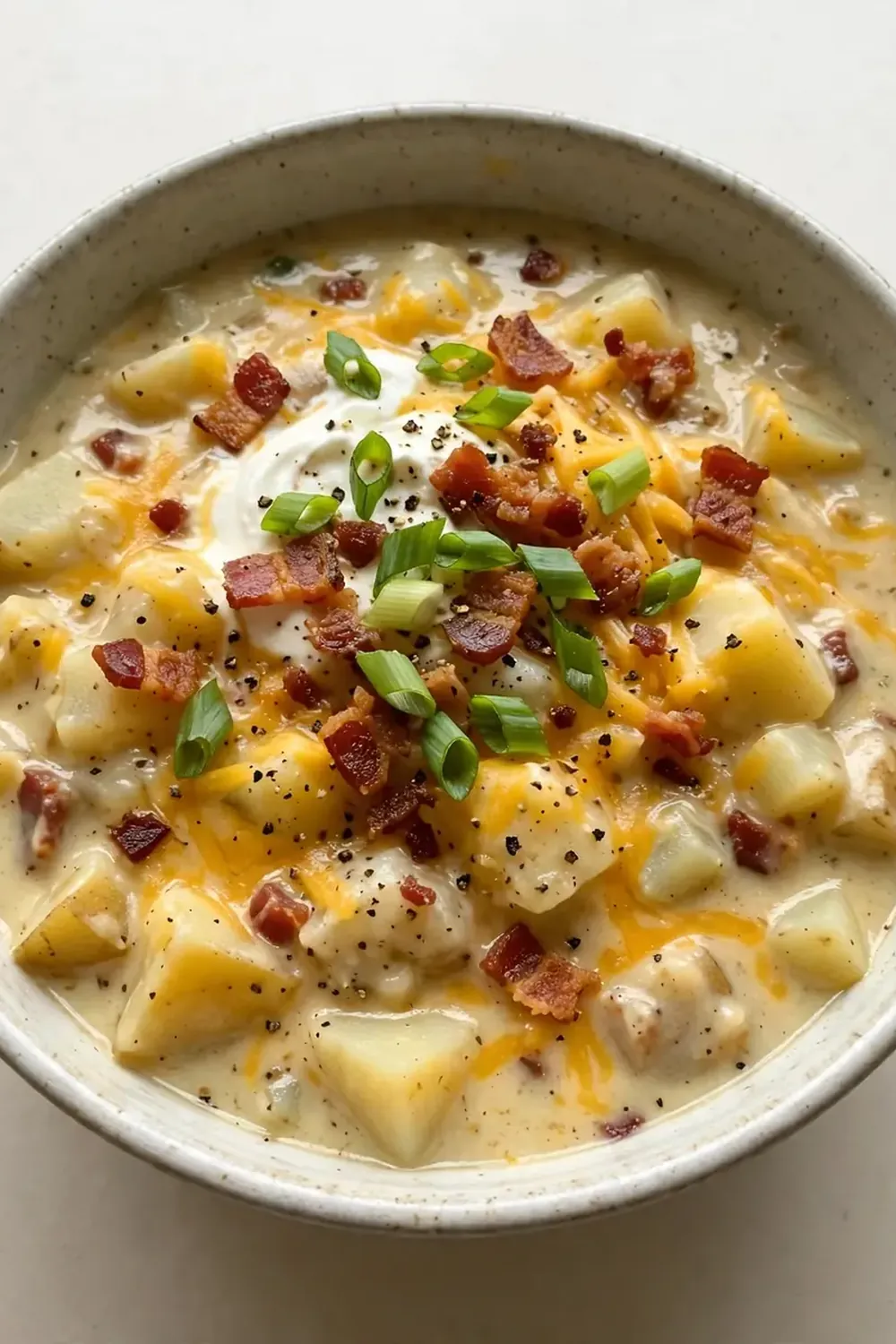 Slow Cooker Loaded Potato Soup
