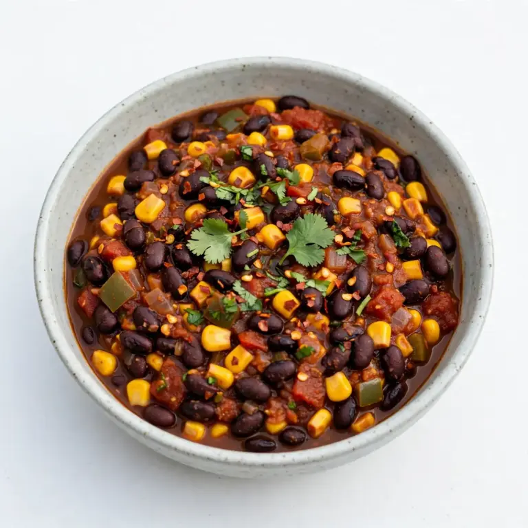 Budget Batch Black Bean and Corn Chili