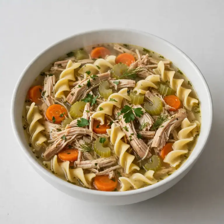 Budget Batch Crockpot Chicken Noodle Soup