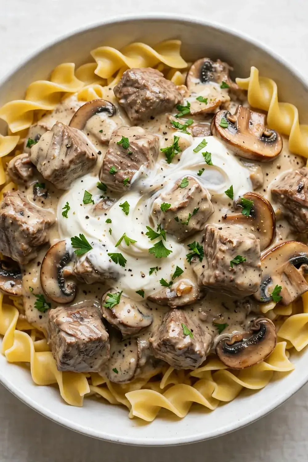Slow Cooker Beef Stroganoff