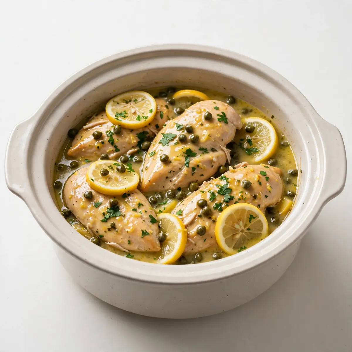 Budget Crockpot Chicken Piccata Meal Prep – Günstig & Genial