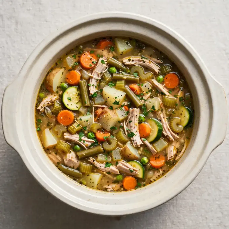 Budget-Friendly Kräftige Crockpot Turkey Vegetable Soup