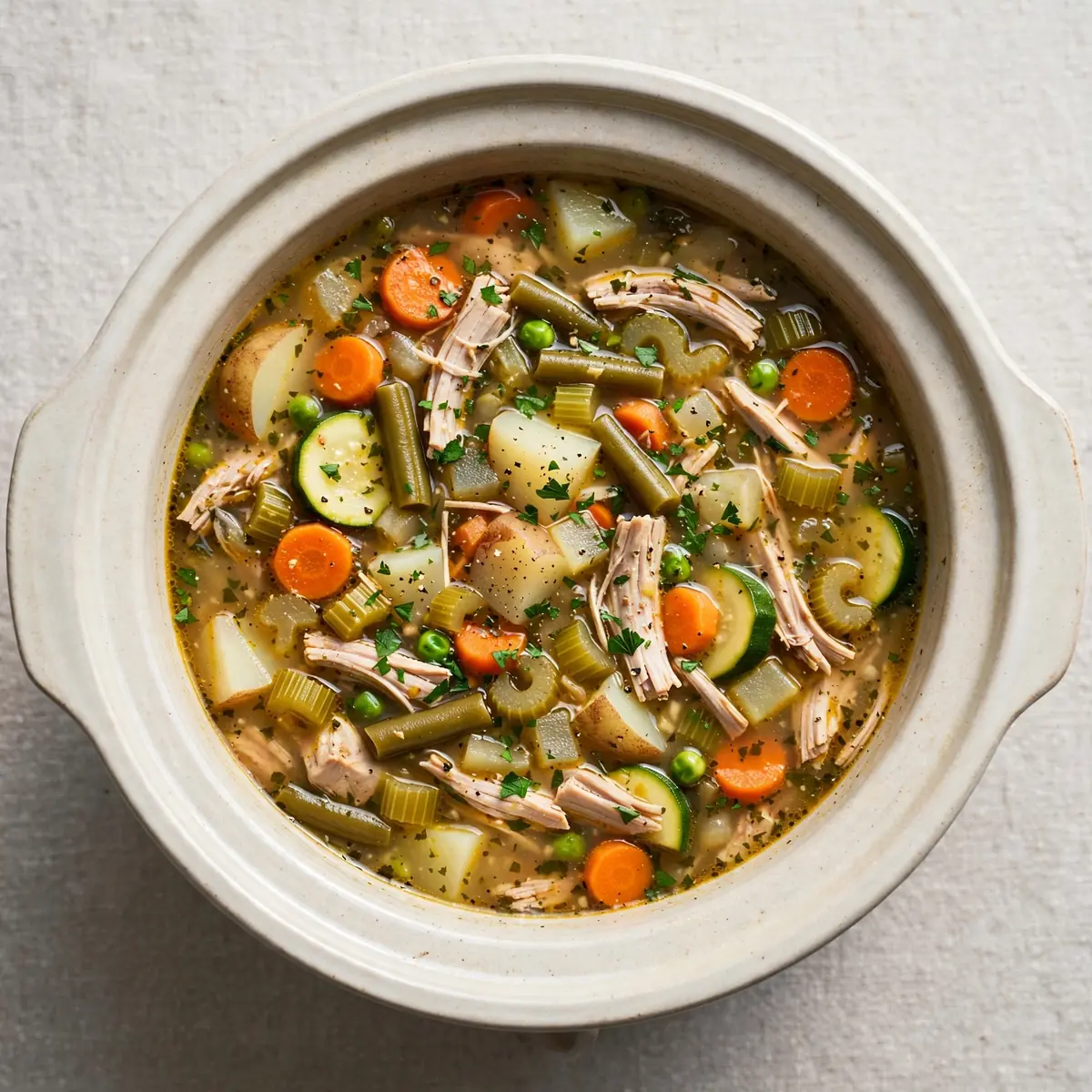 Budget-Friendly Kräftige Crockpot Turkey Vegetable Soup