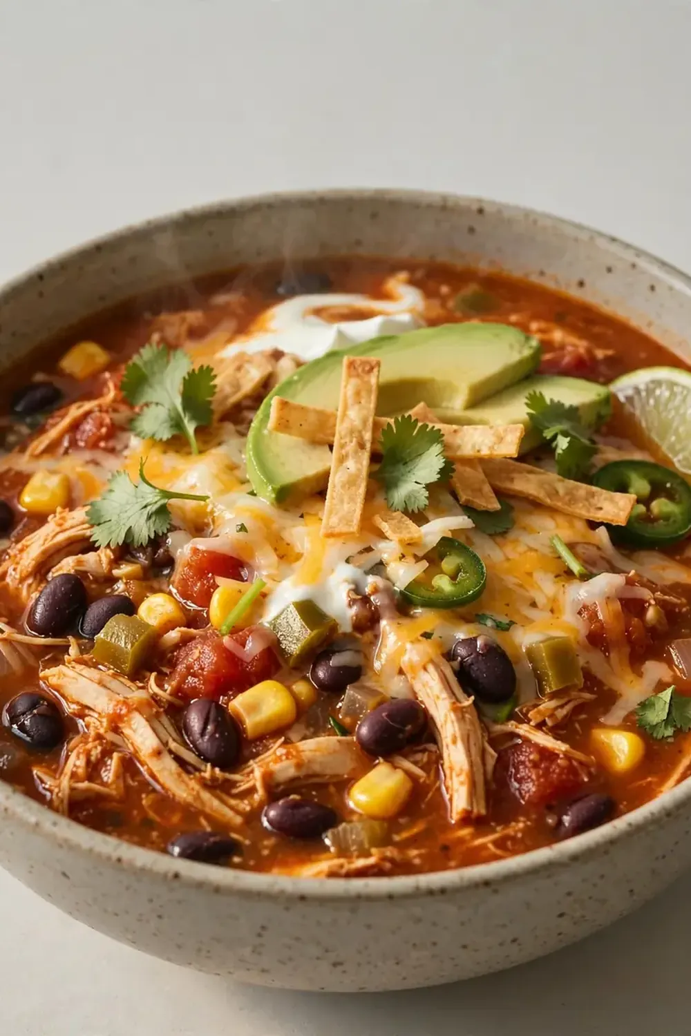 Slow Cooker Chicken Enchilada Soup