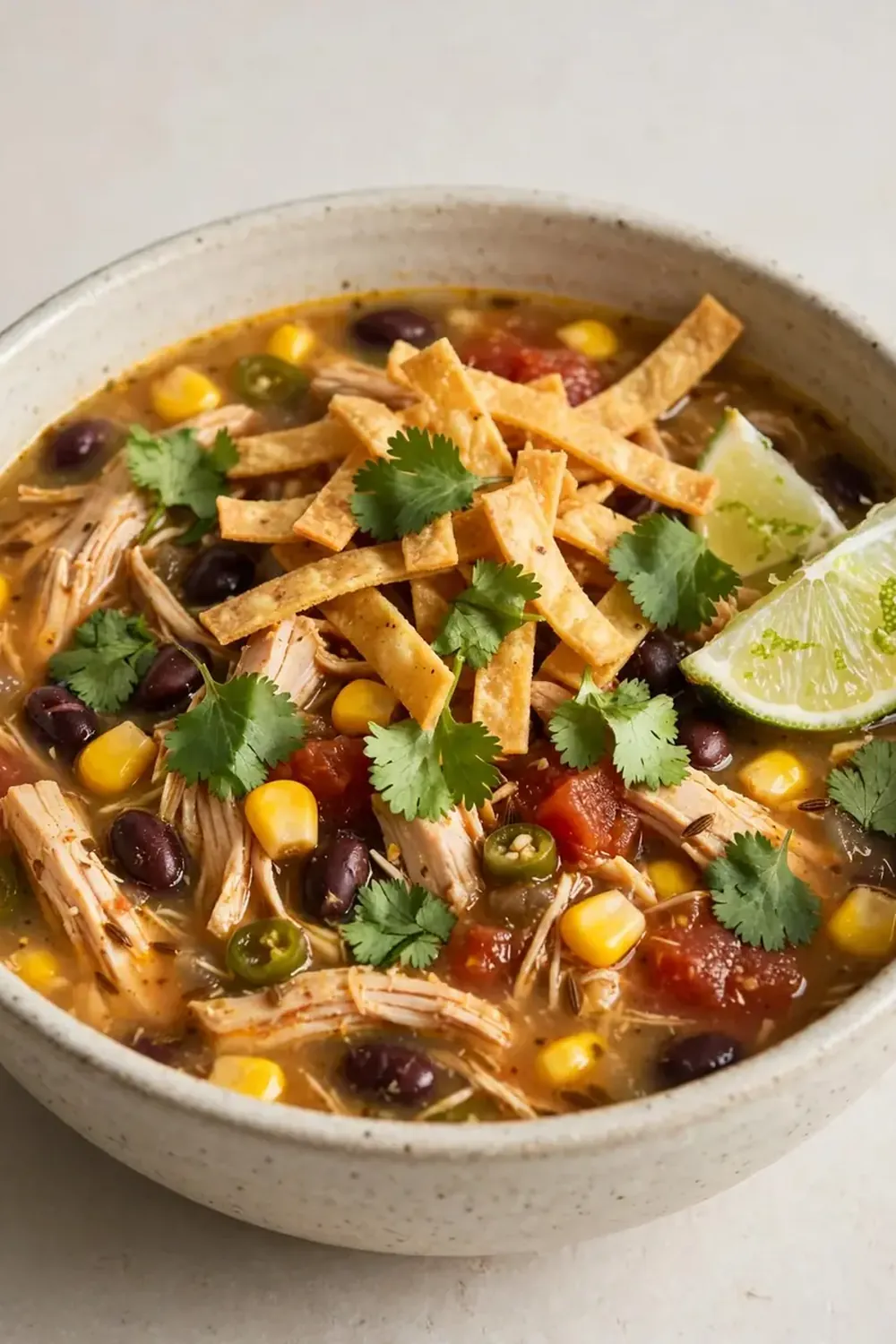 Slow Cooker Chicken Tortilla Soup