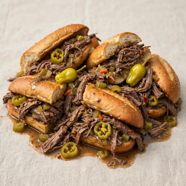 Budgetfreundliche Italienische Crockpot-Rindfleisch-Sandwiches