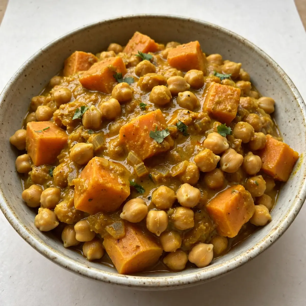 Budgetfreundliches Meal Prep: Dump-and-Go Slow Cooker Süßkartoffel-Kichererbsen-Curry