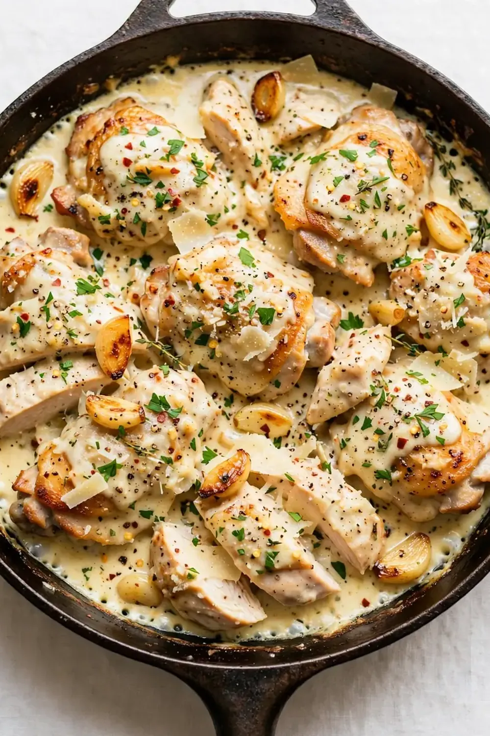 Creamy Garlic Parmesan Chicken Skillet