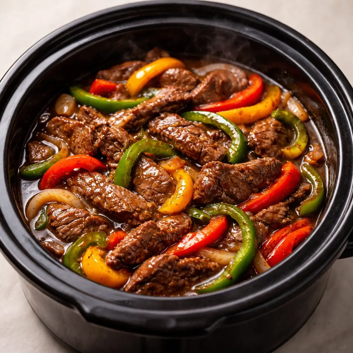 Crockpot Beef Pepper Steak – Günstiges Meal Prep für die Woche