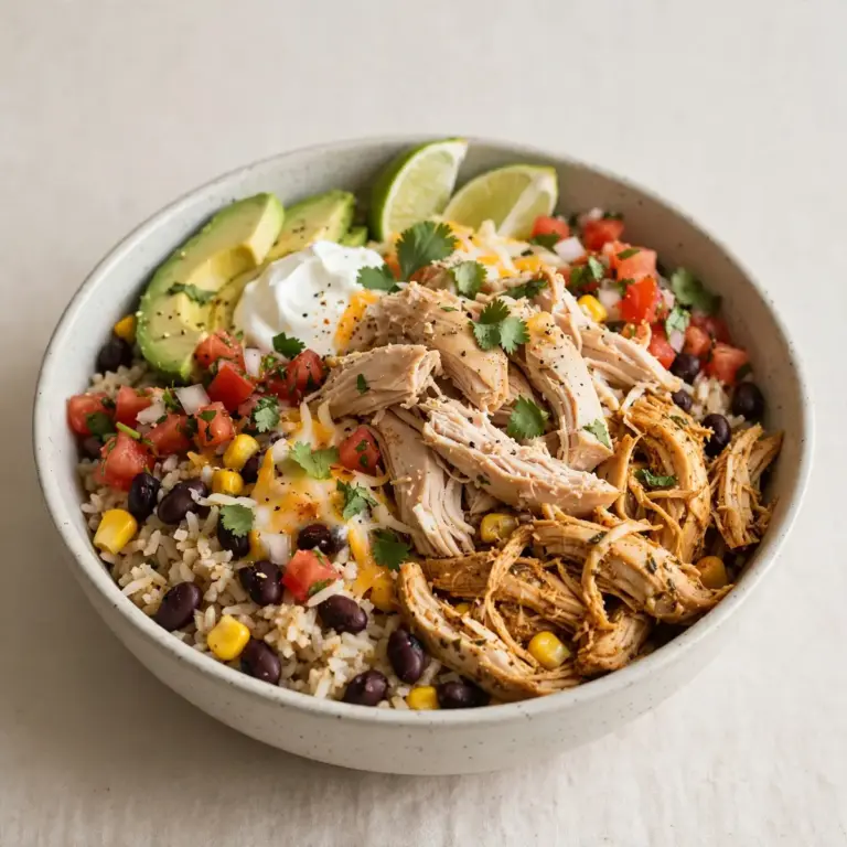 Crockpot Chicken Burrito Bowls: Günstige Meal Prep Idee