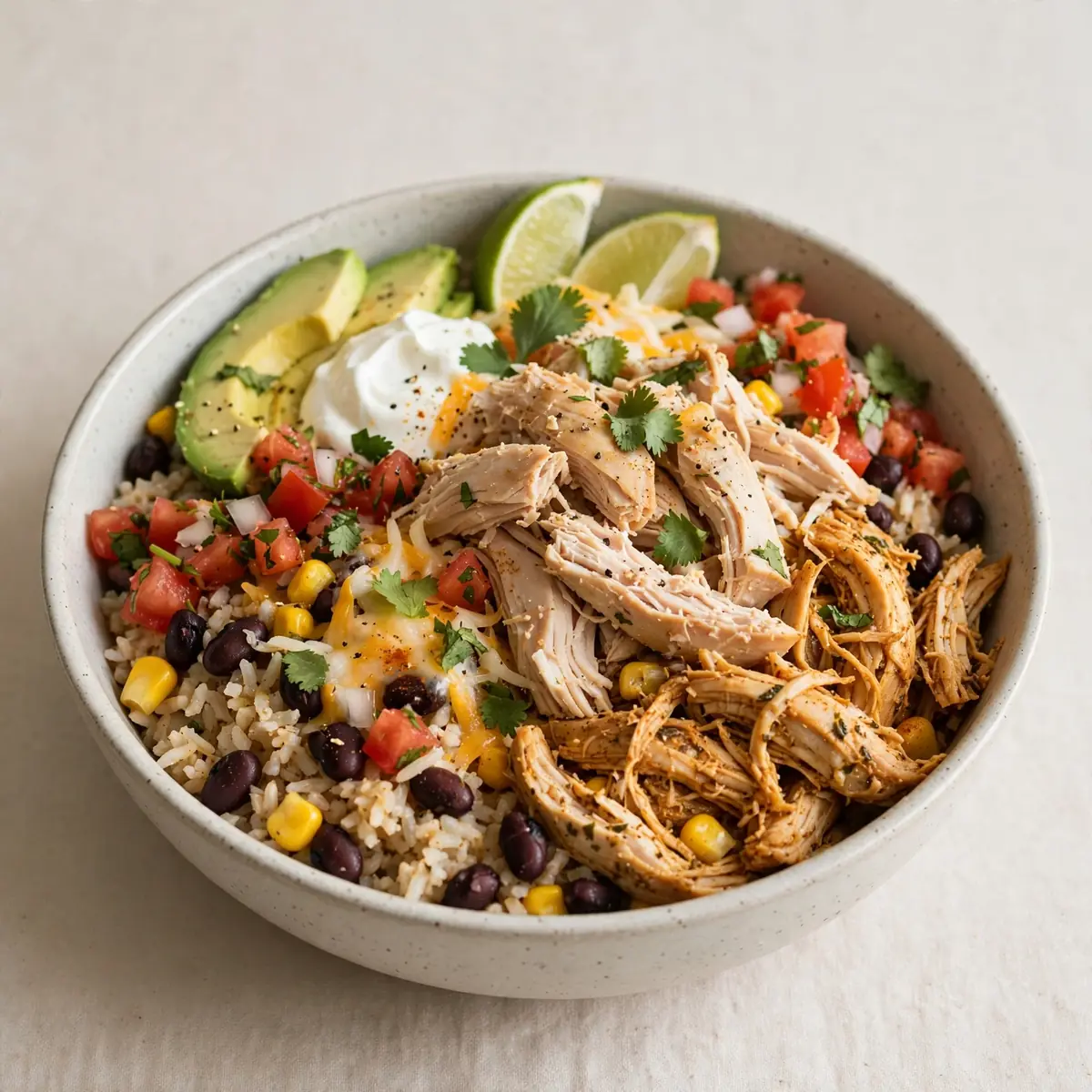 Crockpot Chicken Burrito Bowls: Günstige Meal Prep Idee