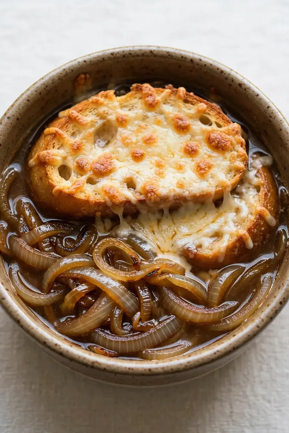 Crockpot French Onion Soup (Beef Broth, No Wine)