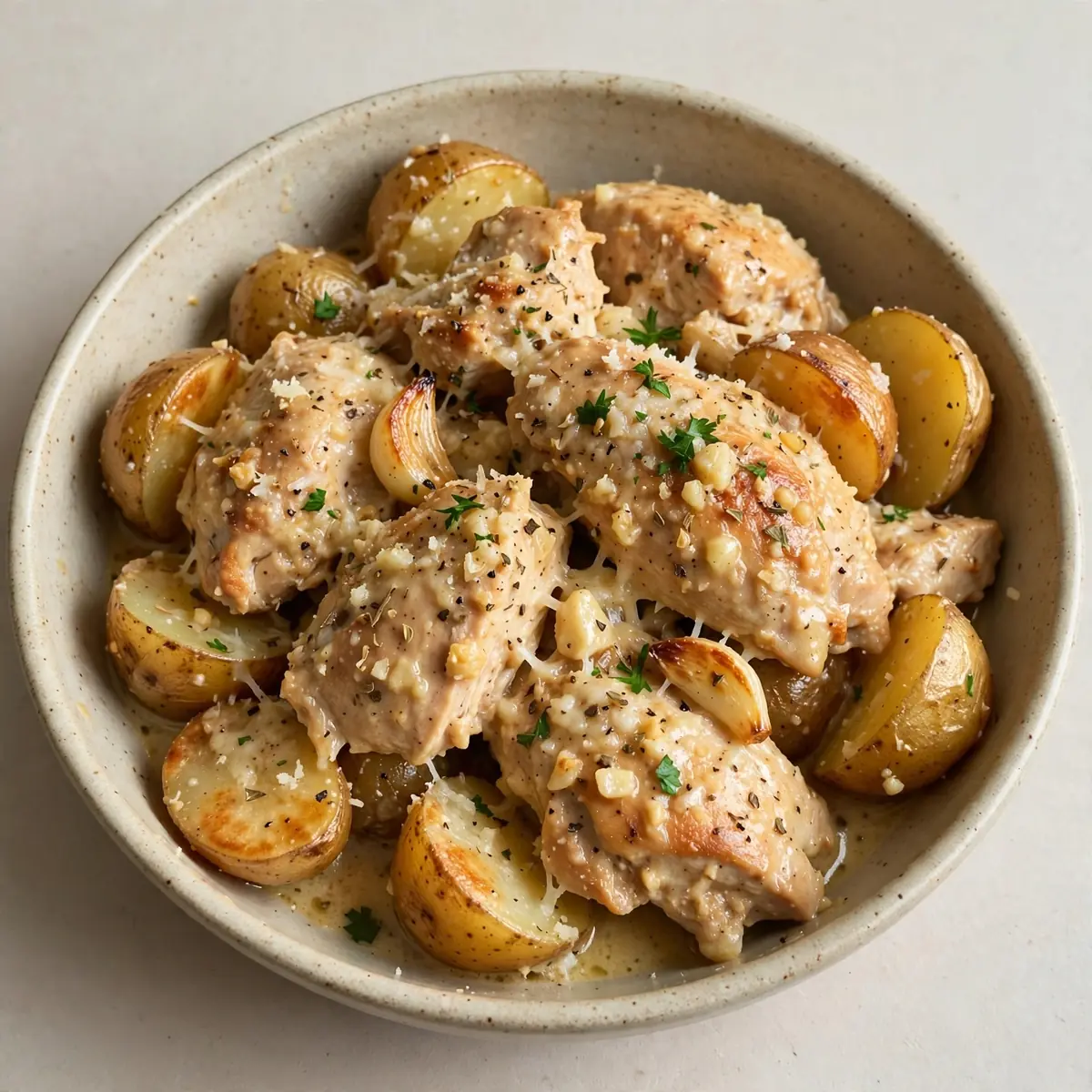 Crockpot Knoblauch-Parmesan-Hähnchen: Budget-Mahlzeit für 4 Tage