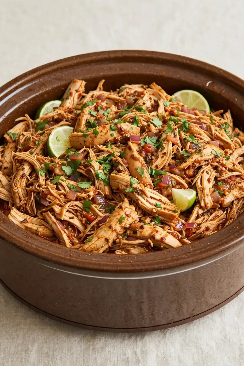 Crockpot Mexican Shredded Chicken for Tacos
