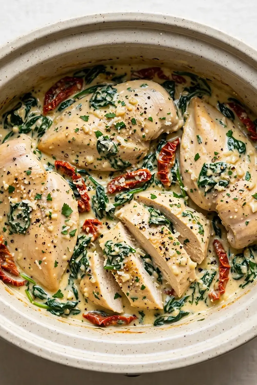 Crockpot Tuscan Garlic Chicken