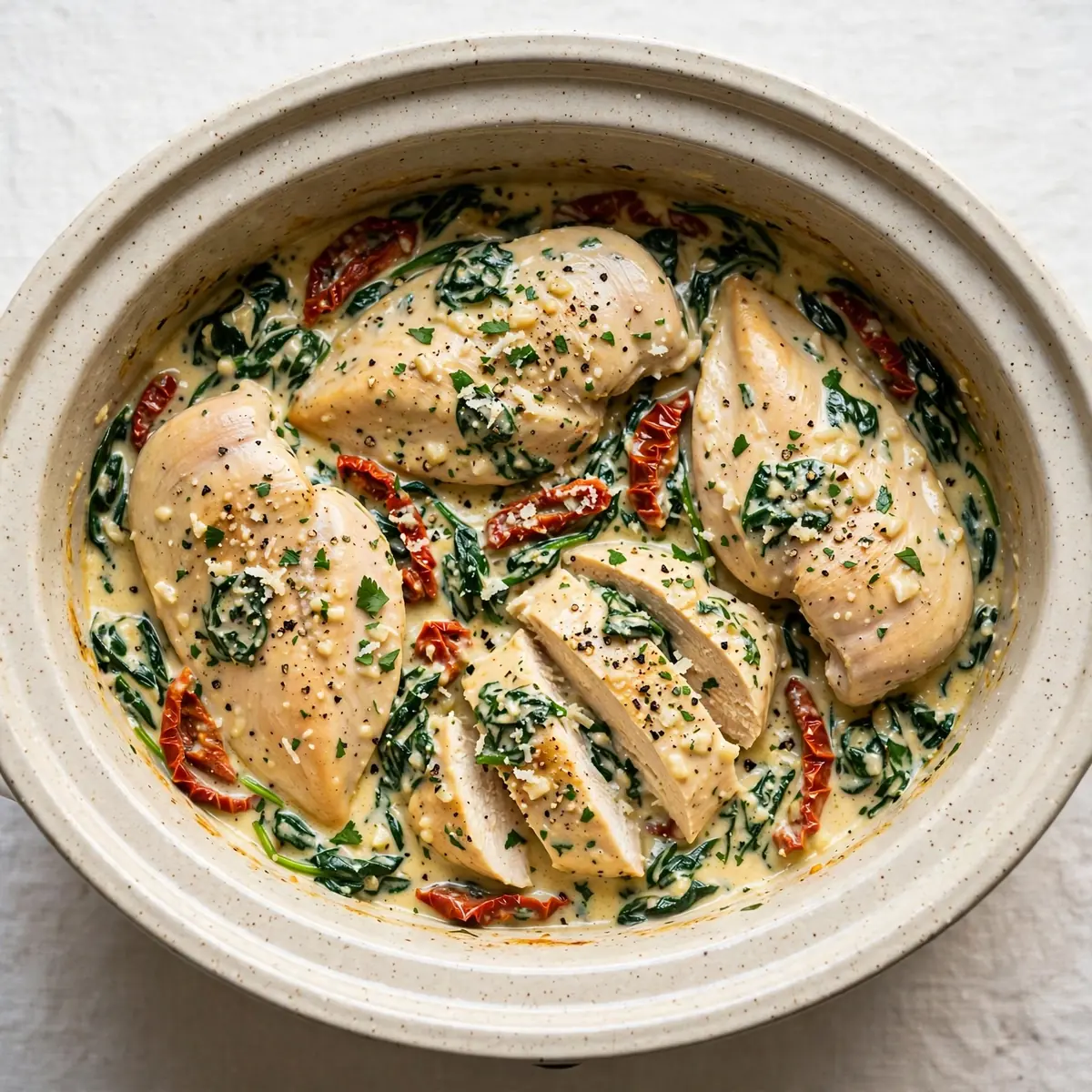 Crockpot Toskana Knoblauch-Hähnchen: Budget Meal Prep für 2 € pro Portion