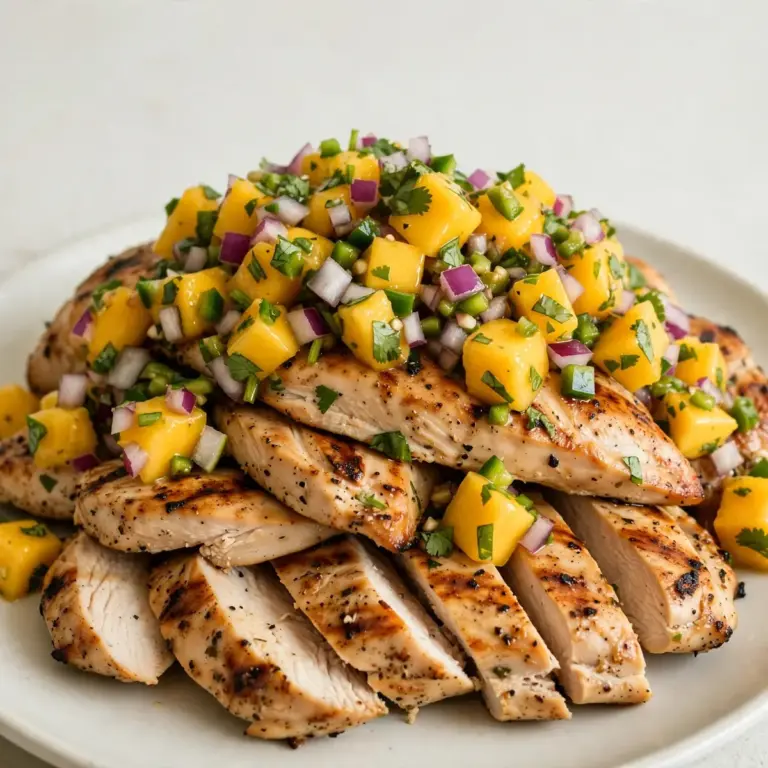 Gegrilltes Hähnchen mit Mango-Salsa
