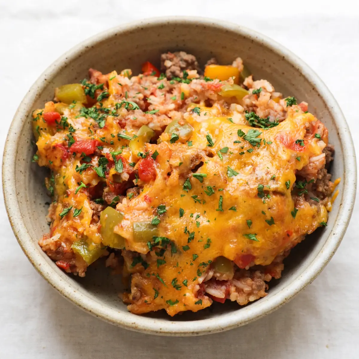Günstiges Crockpot-Stuffed-Pepper-Casserole für Meal Prep