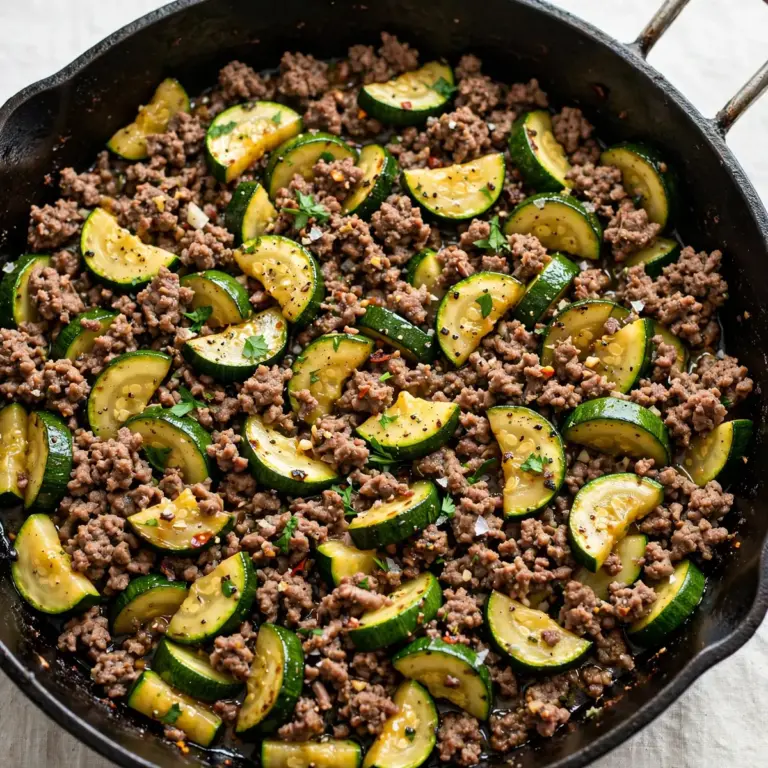Hackfleisch-Zucchini-Pfanne (Low-Carb)