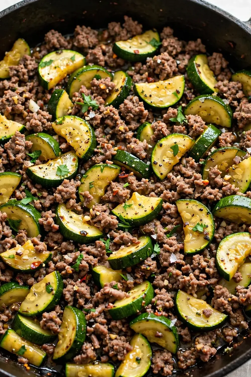 Ground Beef and Zucchini Skillet (Low-Carb)