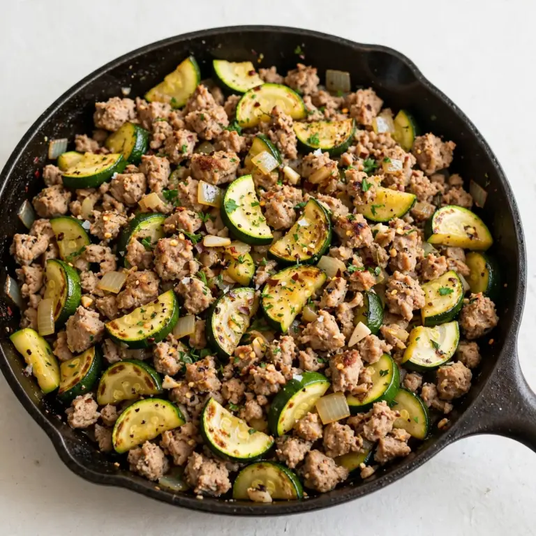 Hackfleisch-Zucchini-Pfanne mit Pute