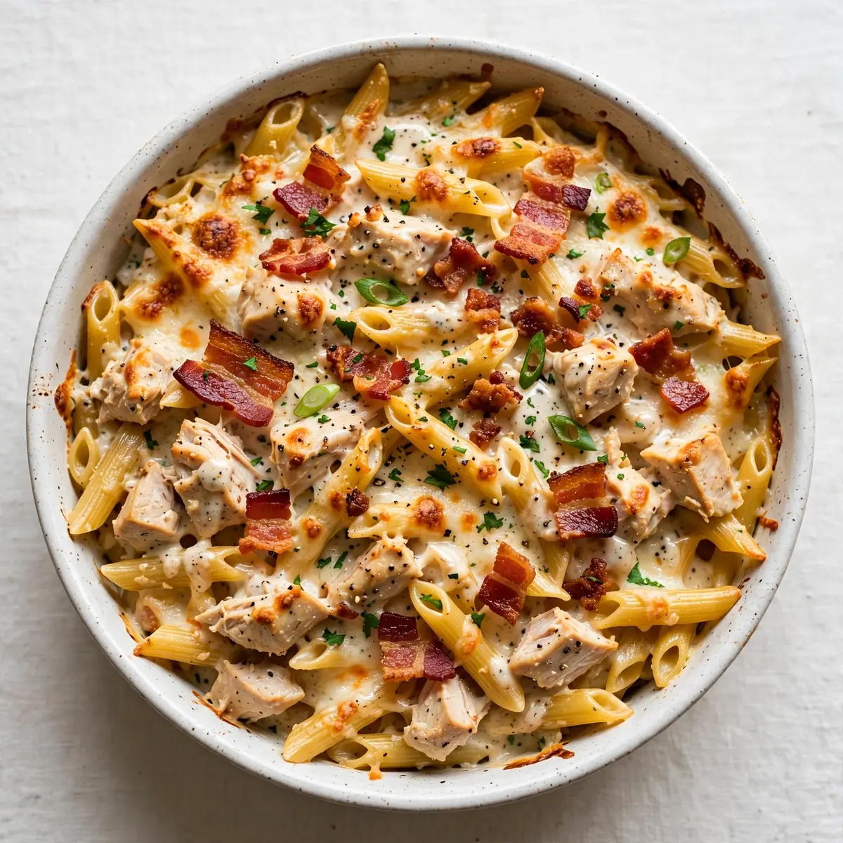 Hähnchen-Bacon-Ranch-Nudelauflauf