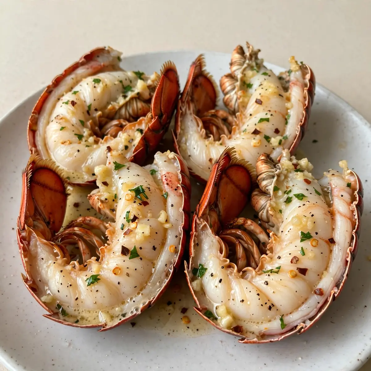 Hummerschwänze in Knoblauchbutter