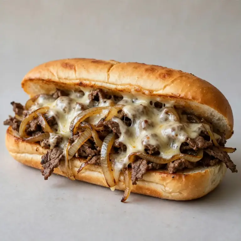 Klassischer Philly Cheesesteak