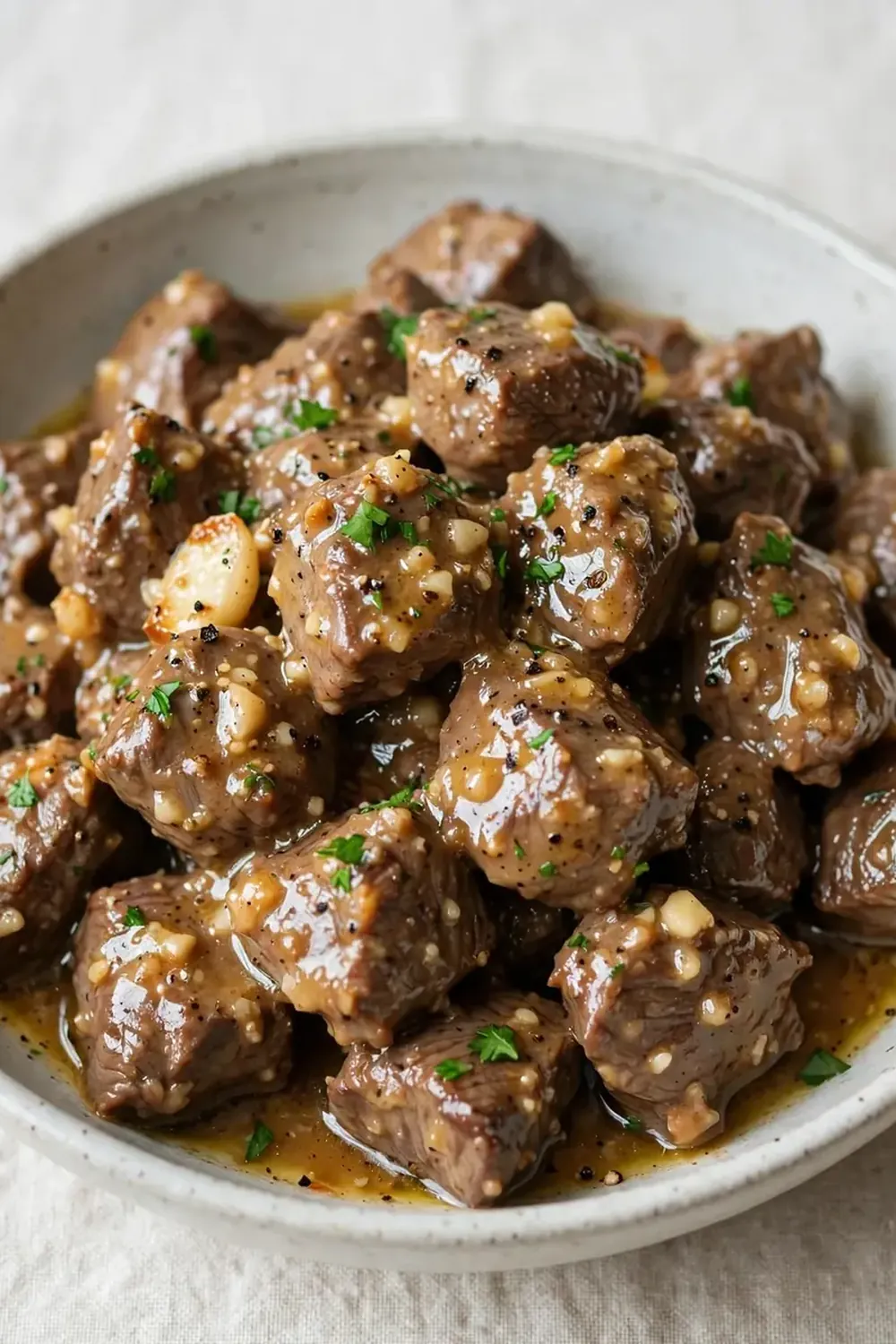 Crockpot Garlic Butter Beef Tips
