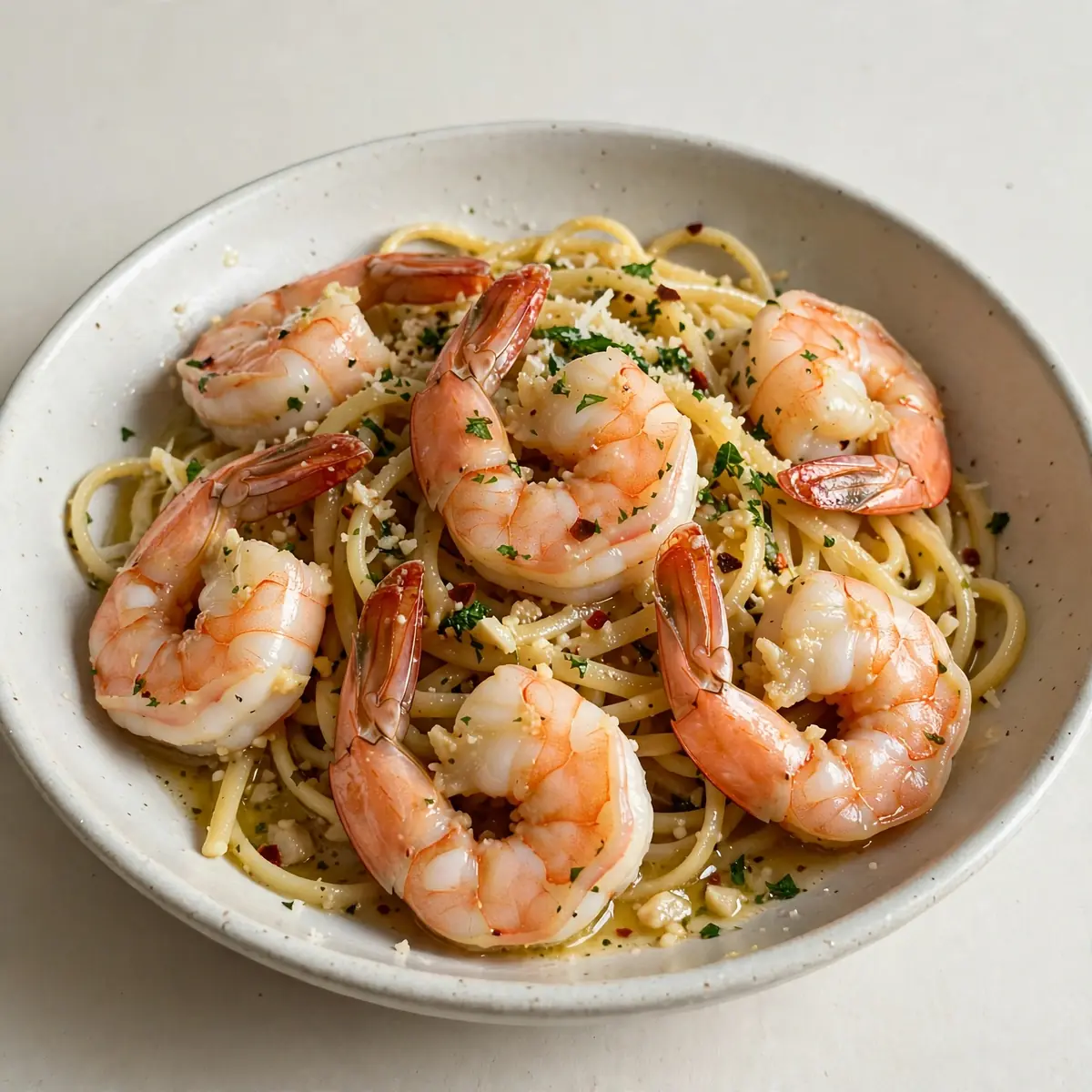 Knoblauch-Butter-Shrimp-Scampi