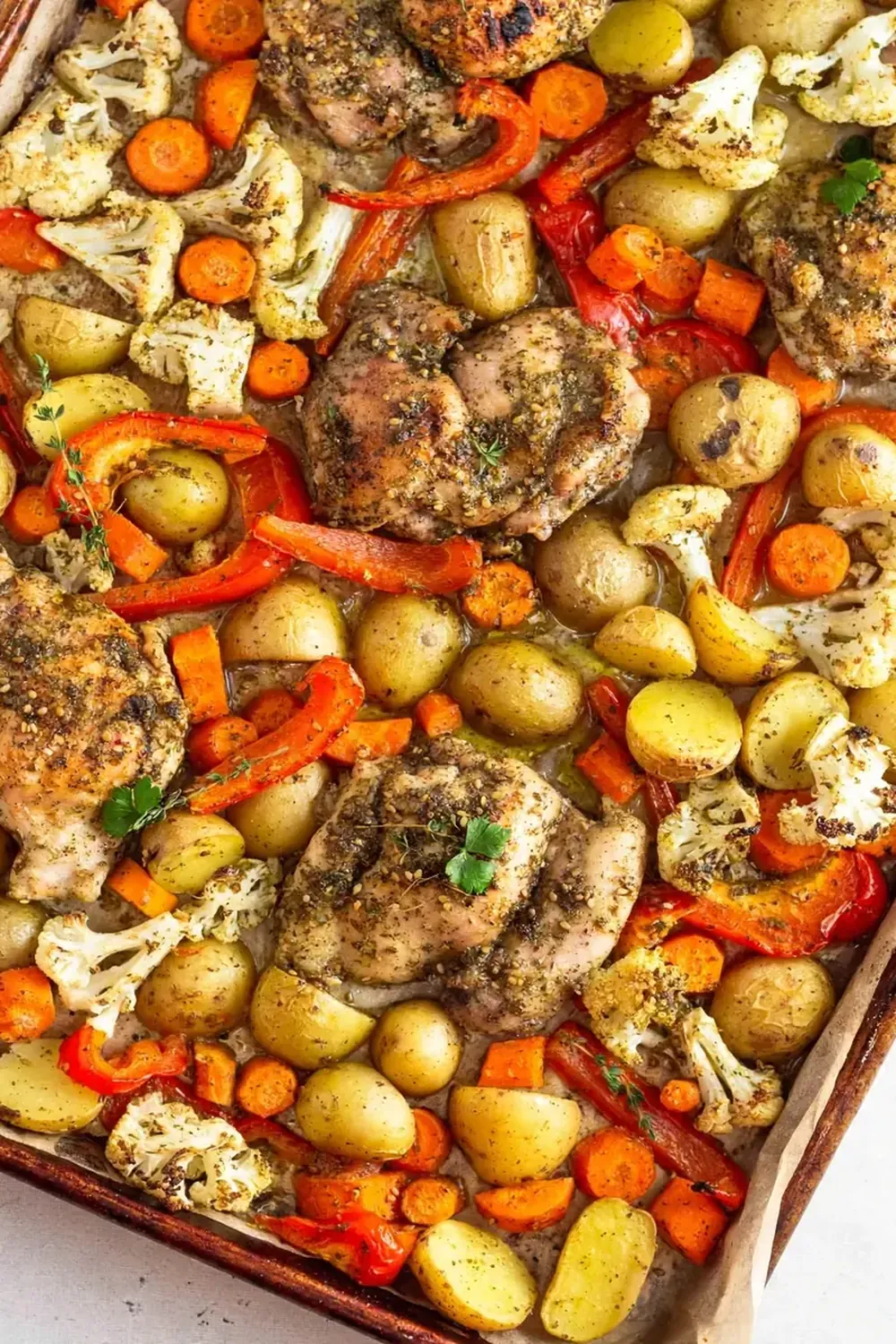 Sheet Pan Za'atar Chicken with Veggies