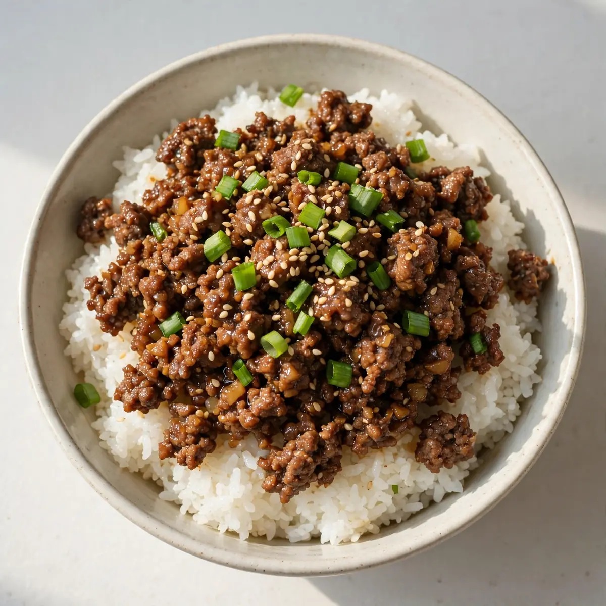 Koreanische Rinderhackfleisch-Bowls