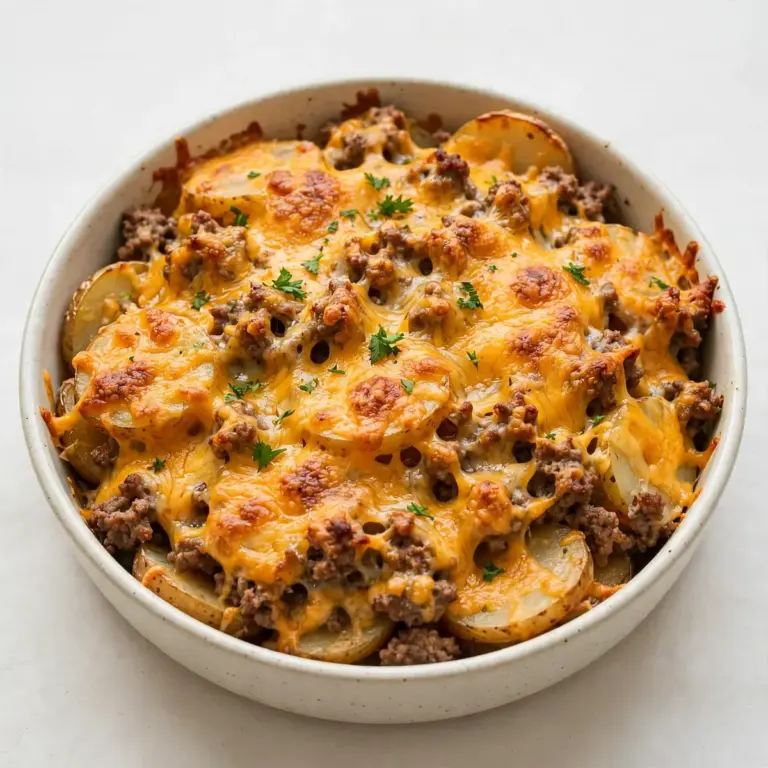 Käse-Hackfleisch-Auflauf mit Kartoffeln