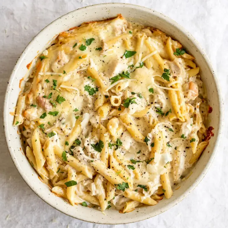 Langsam Gegarter Chicken Alfredo Auflauf für 2€ Pro Portion