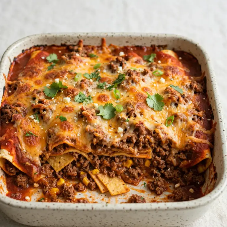 Rinderhackfleisch-Enchilada-Auflauf