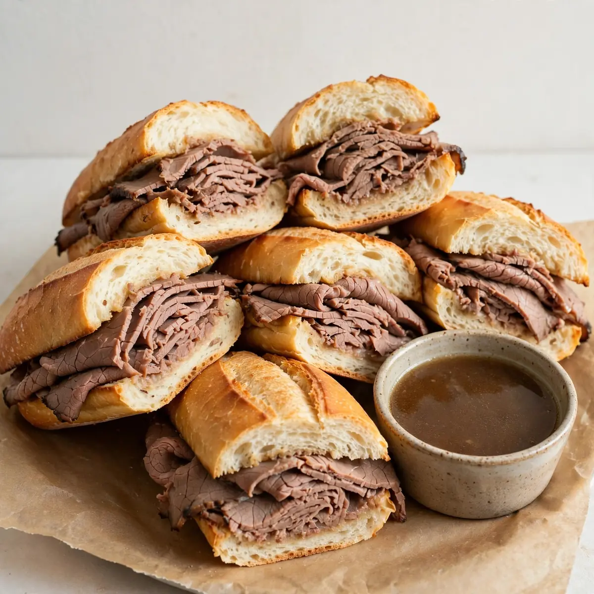 Saftige French Dip Sandwiches: Der Klassiker!