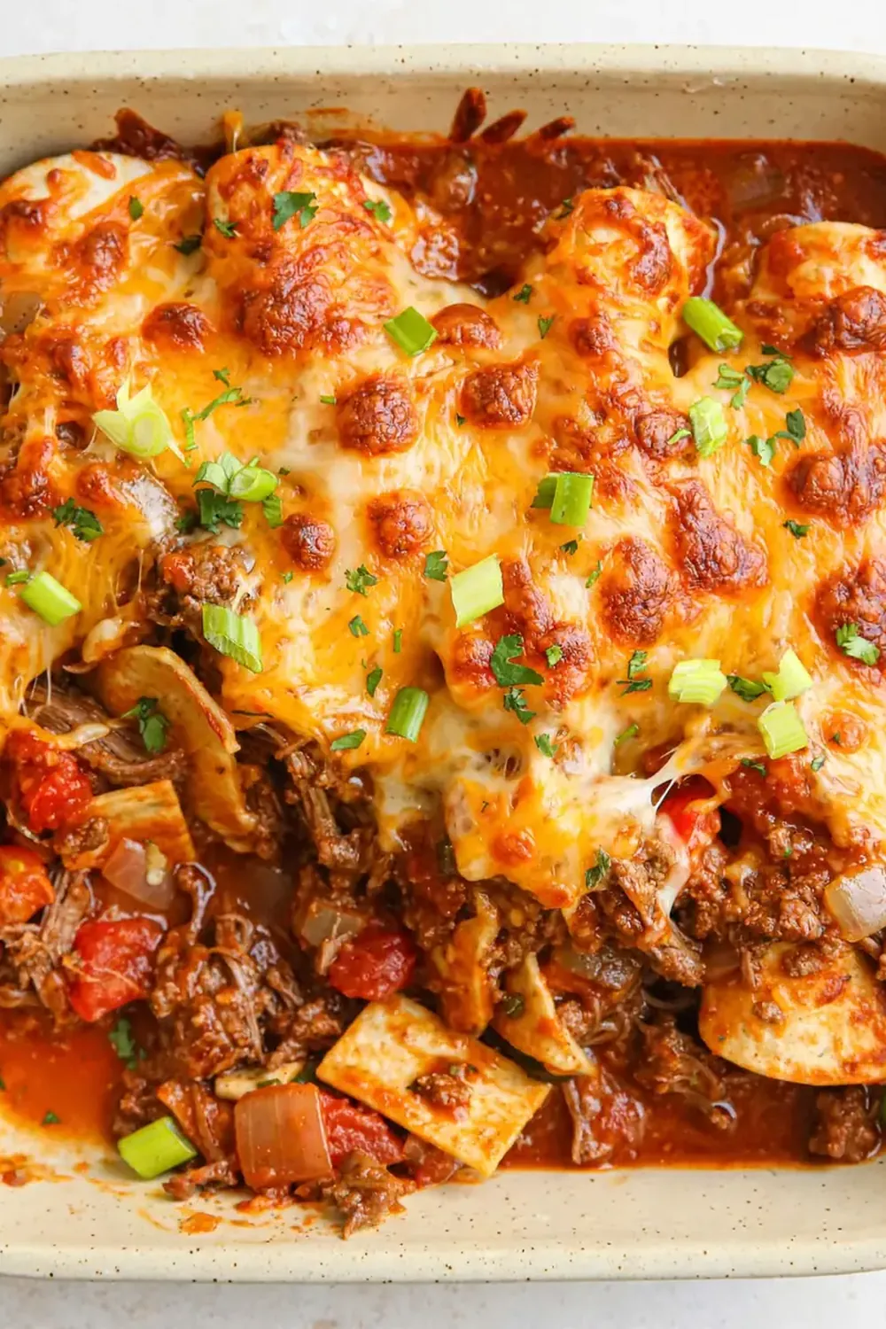 Slow Cooker Beef Enchilada Casserole