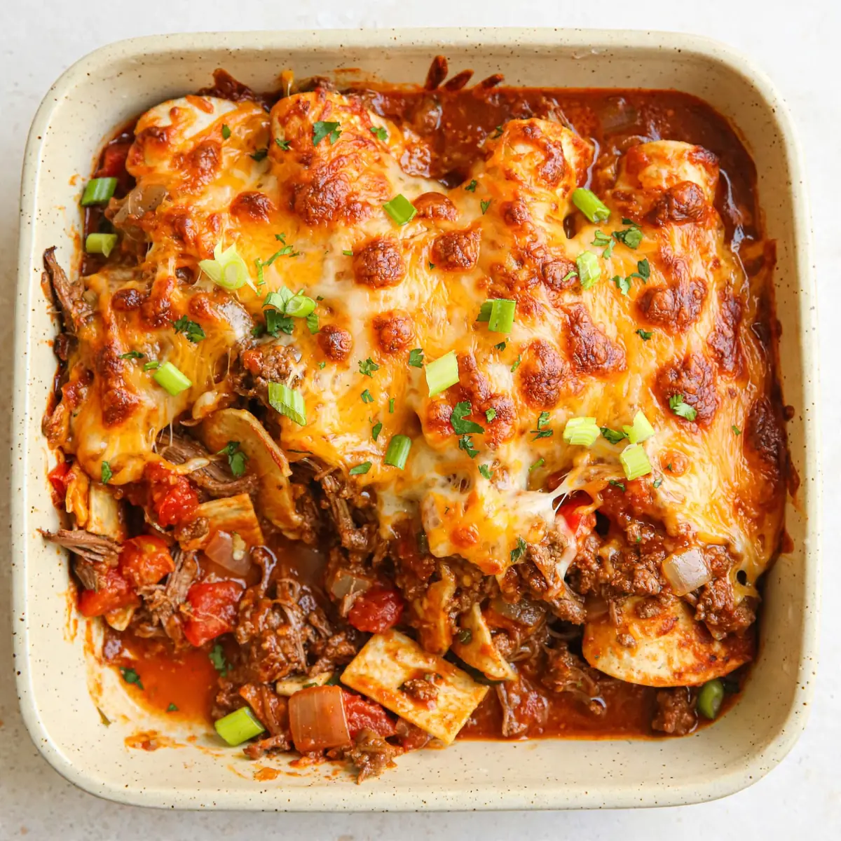 Slow Cooker Beef Enchilada Casserole: Budget Batch Meal Prep