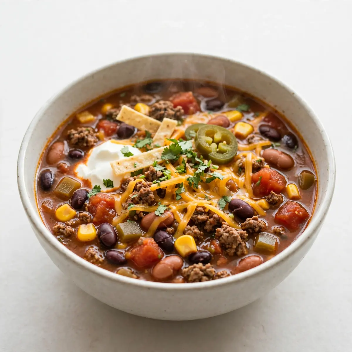 Slow Cooker Beef Taco Soup: Budget Batch zum Einfrieren