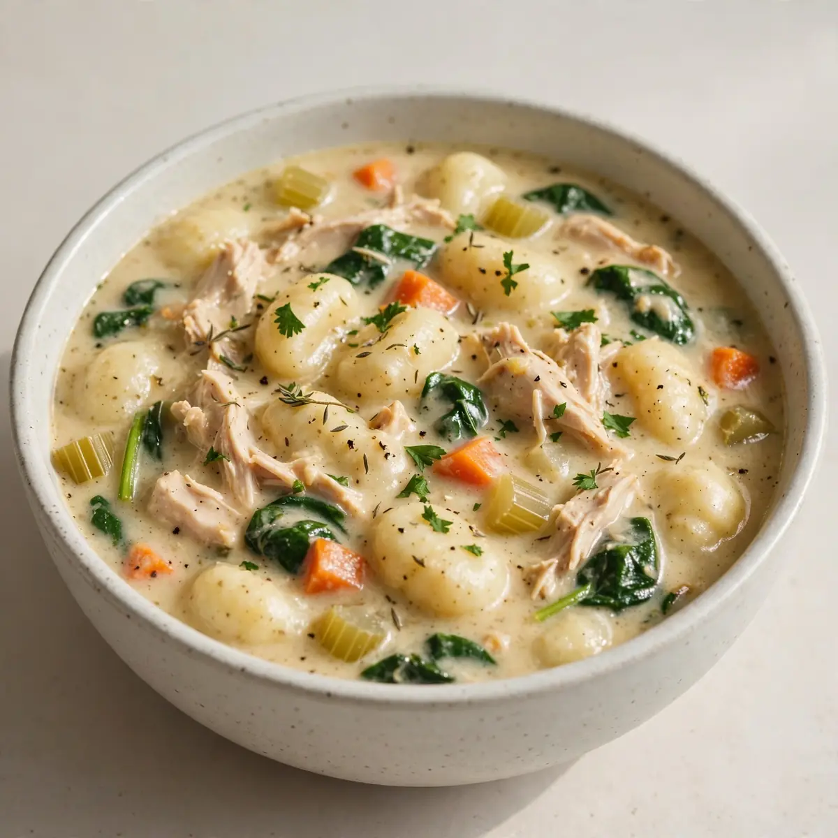 Slow Cooker Chicken Gnocchi Soup Günstiges Meal Prep