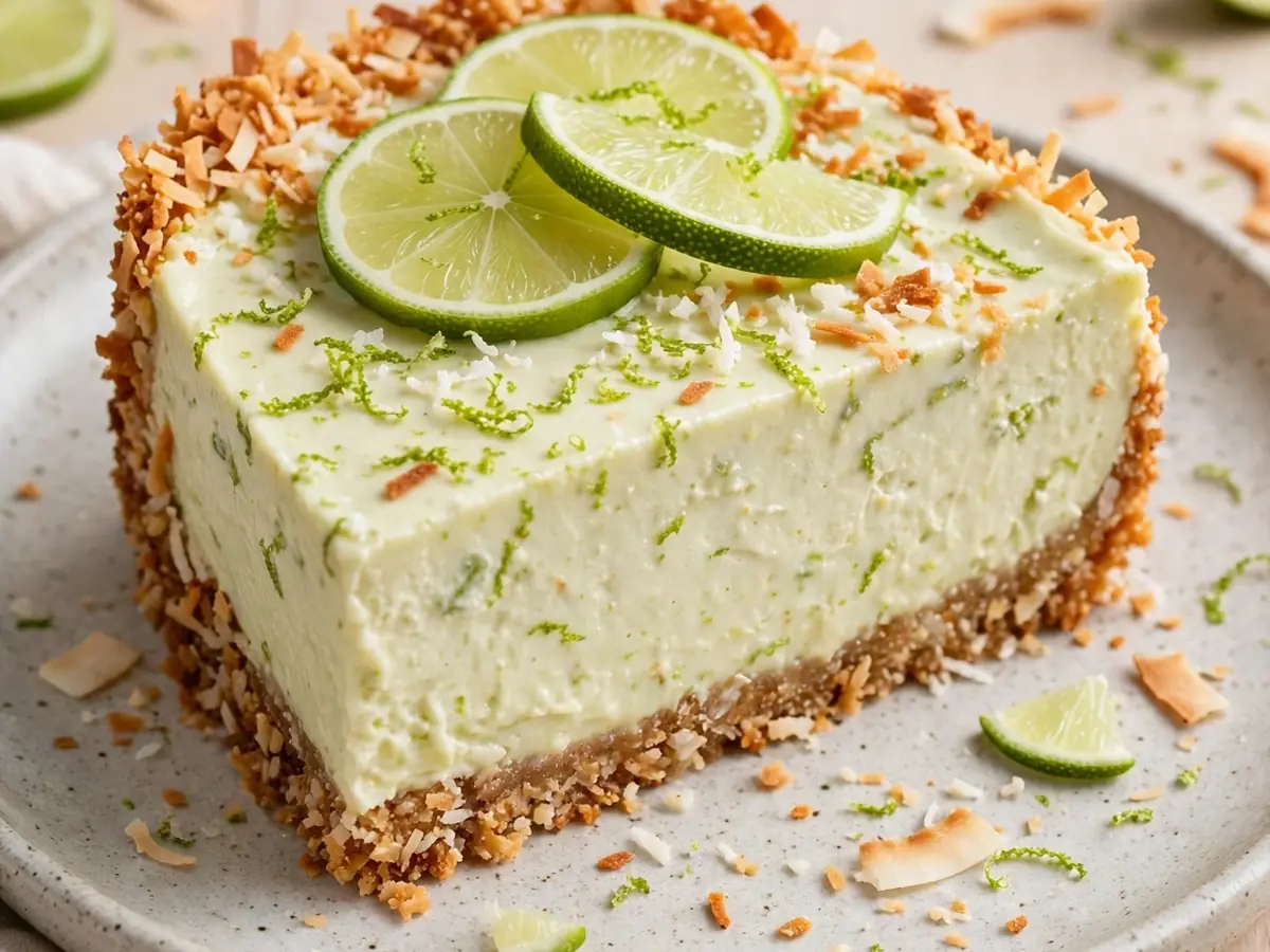 Kokos-Limetten-Cheesecake ohne Backen